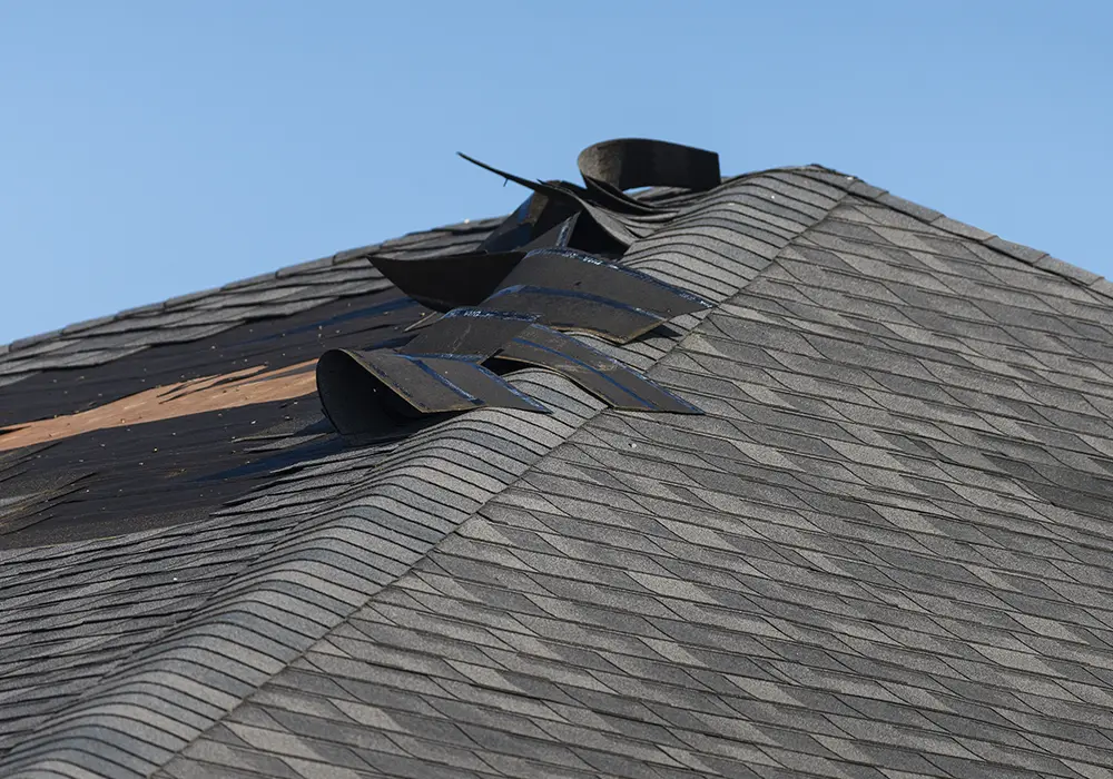 damaged roof